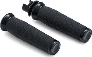 Kuryakyn 5945 Thresher Handlebar Grips for Throttle and Clutch: 2014-17 Indian Motorcycles, Satin Black, 1 Pair