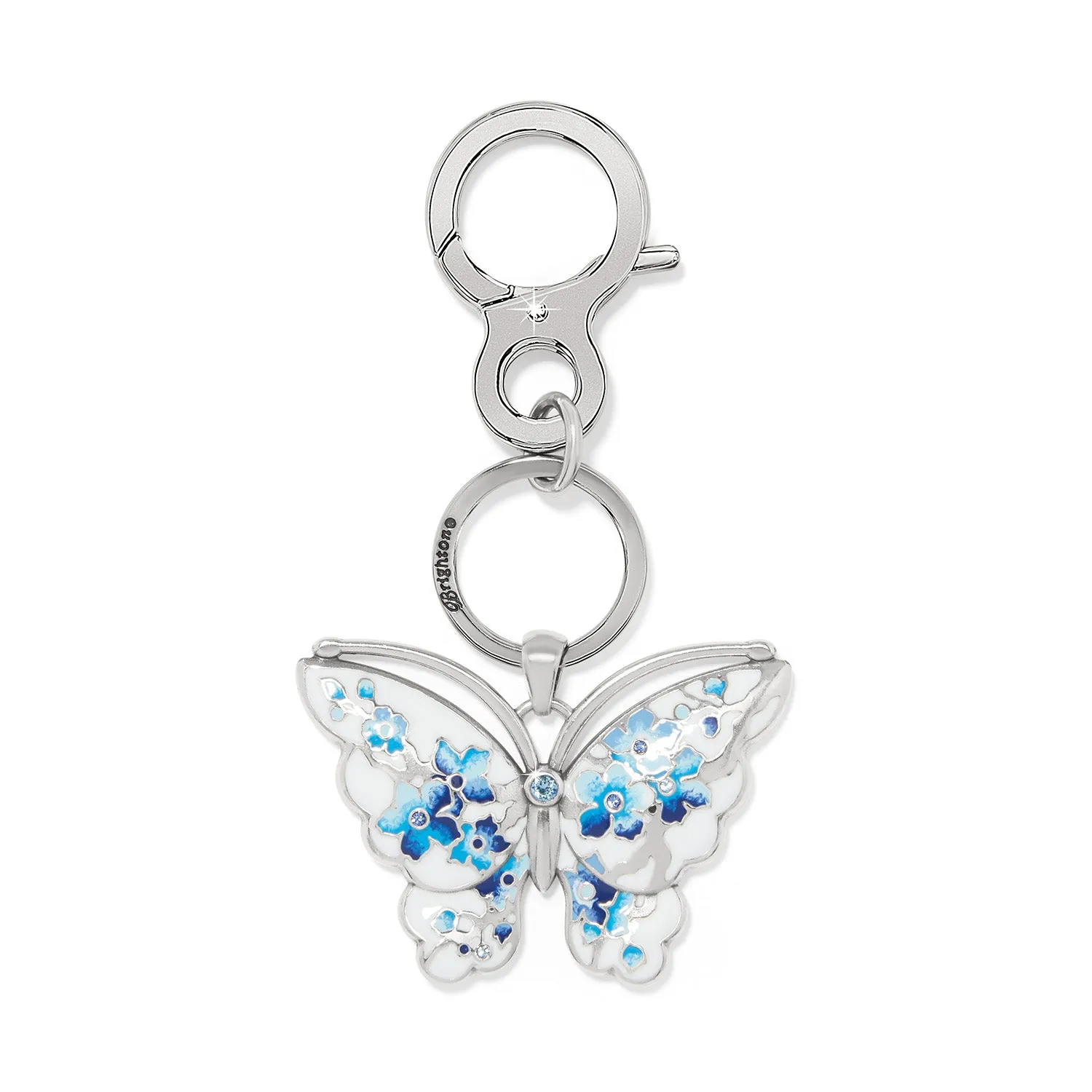 Kyoto In Bloom Indigo Butterfly Handbag Fob - E18643