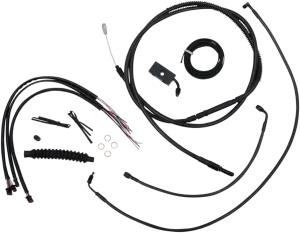 LA Choppers LA-8152KT2-16M Complete Handlebar Cable/Brake & Clutch Line/Wire Kit - Midnight