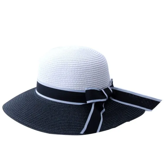 Ladies Fashion Black & White Sun Hat