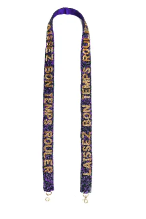 Laissez Bon Temps Rouler Beaded Strap Purple / Green