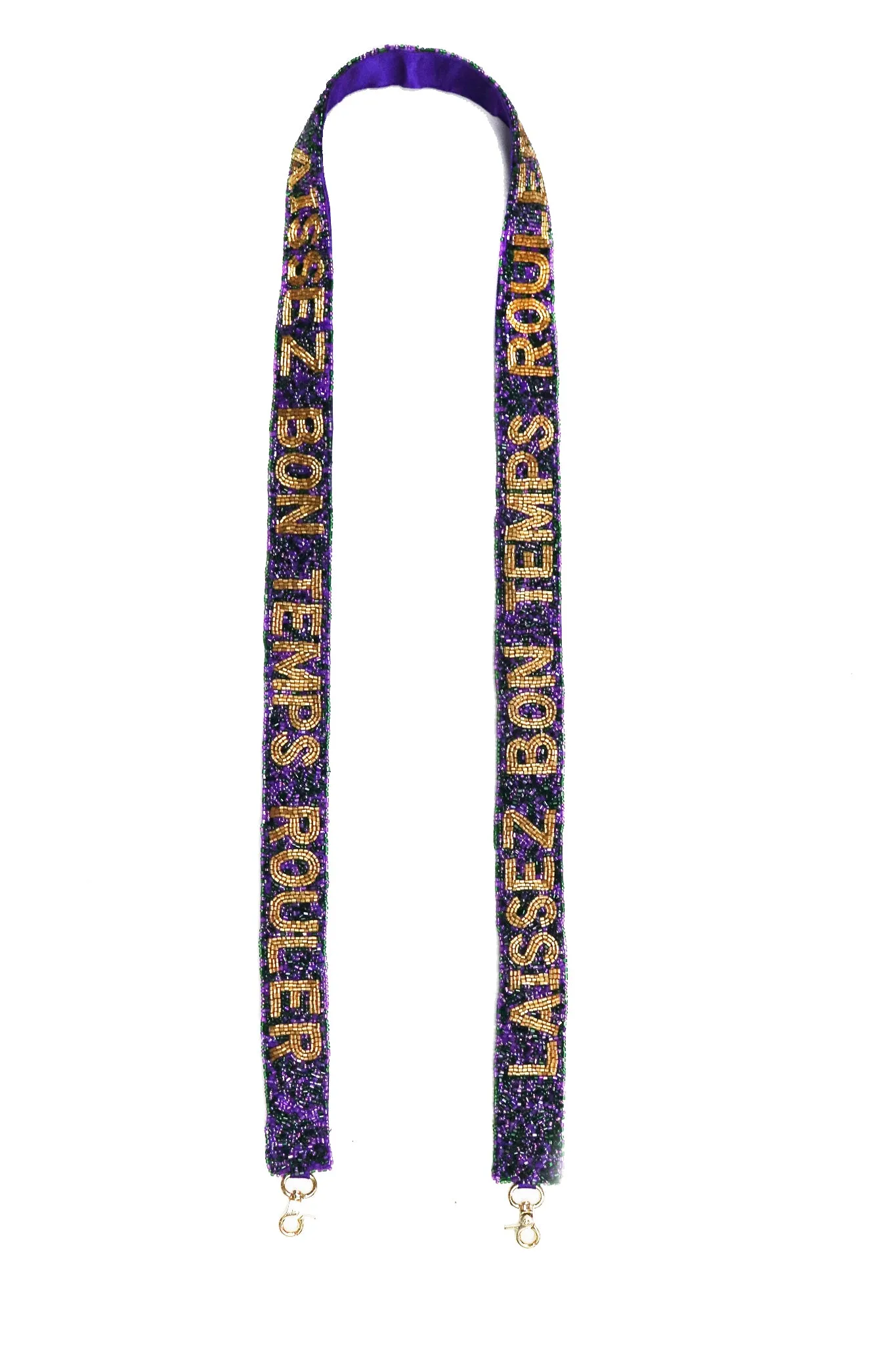 Laissez Bon Temps Rouler Beaded Strap Purple / Green