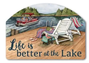 Lake Weekend Magnetic Yard Sign