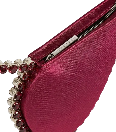 L'alingi Red Satin Love Top-handle Bag