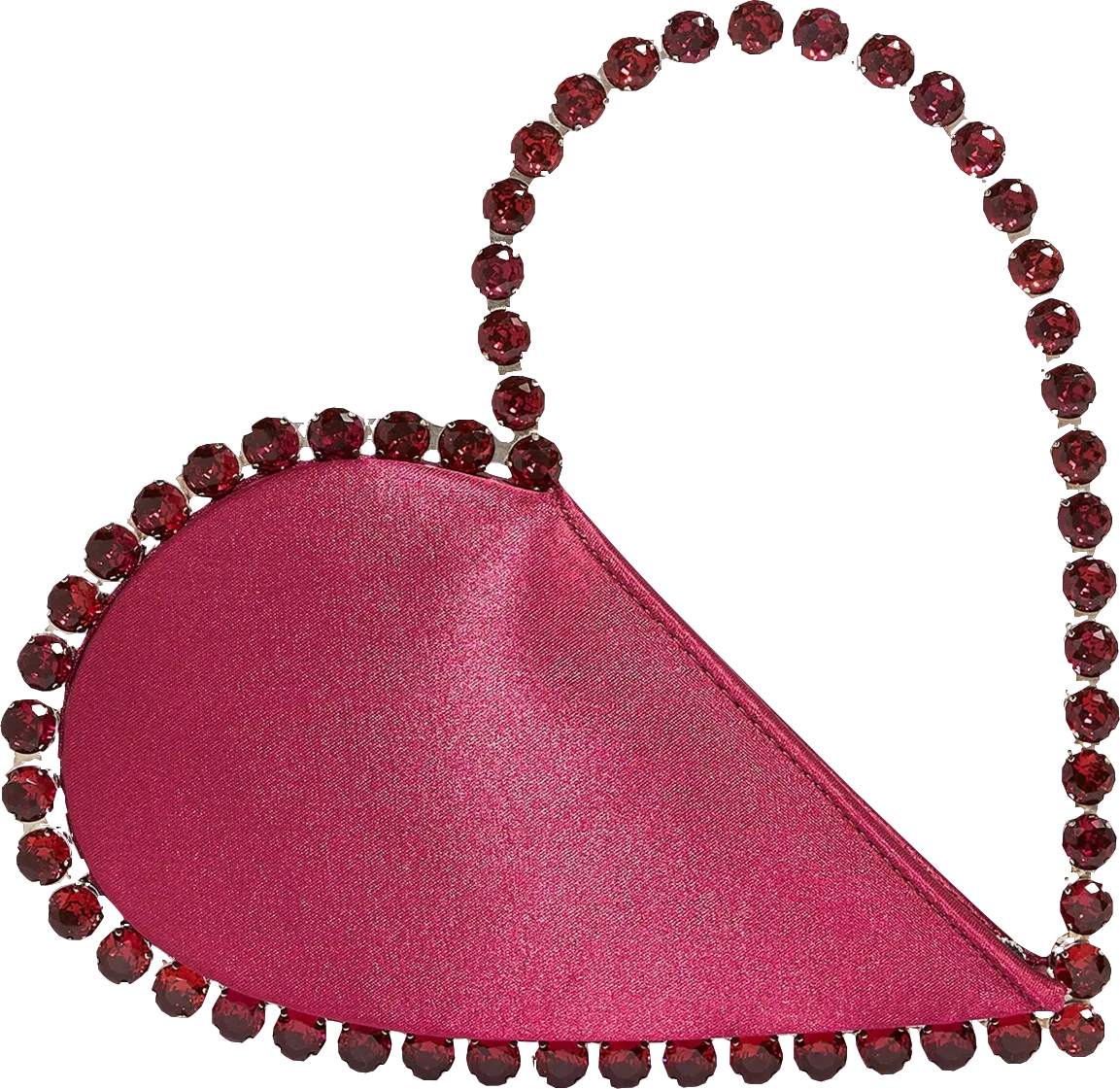 L'alingi Red Satin Love Top-handle Bag