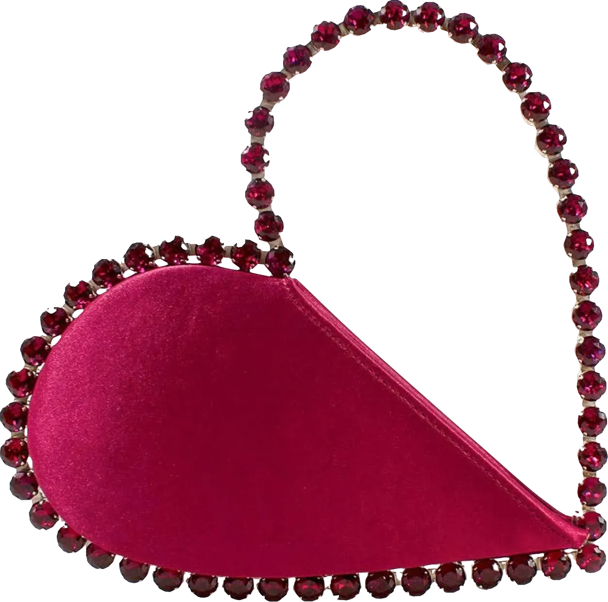 L'alingi Red Satin Love Top-handle Bag