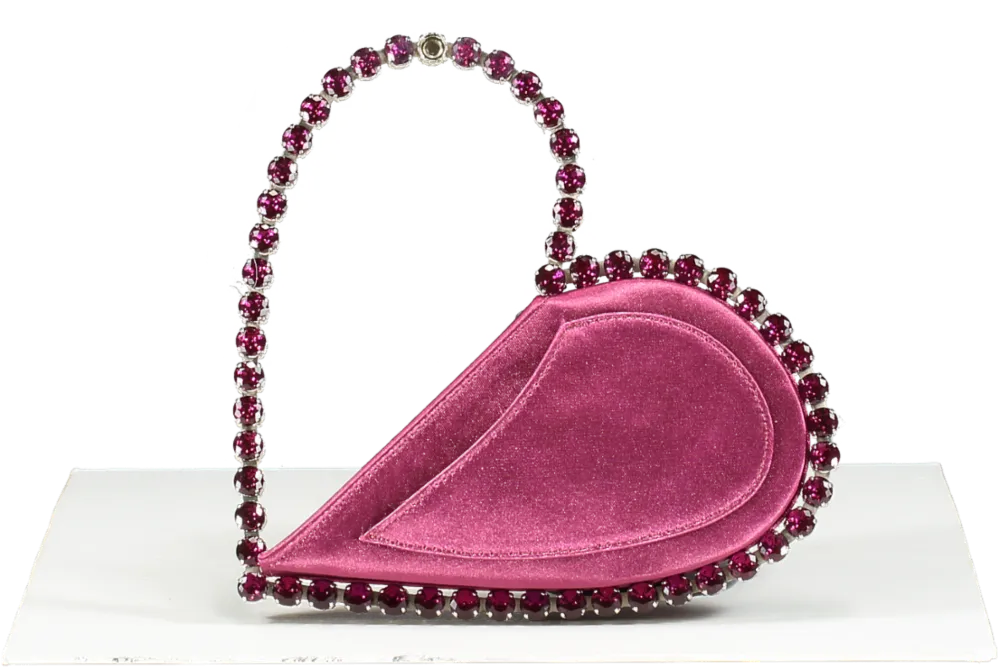 L'alingi Red Satin Love Top-handle Bag