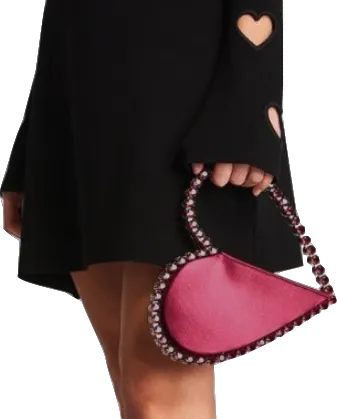 L'alingi Red Satin Love Top-handle Bag