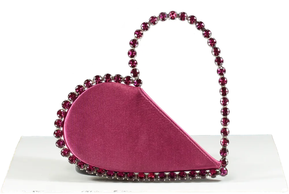 L'alingi Red Satin Love Top-handle Bag