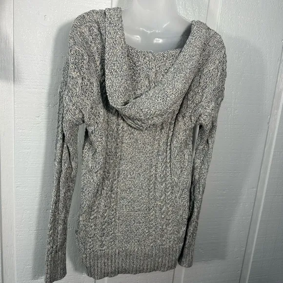 Lauren Ralph Lauren Cable Cotton Hooded Poncho Sweater Size Small NWT