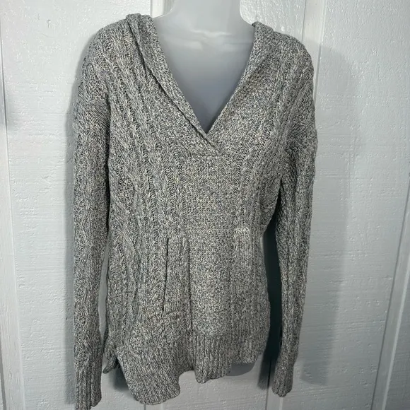 Lauren Ralph Lauren Cable Cotton Hooded Poncho Sweater Size Small NWT