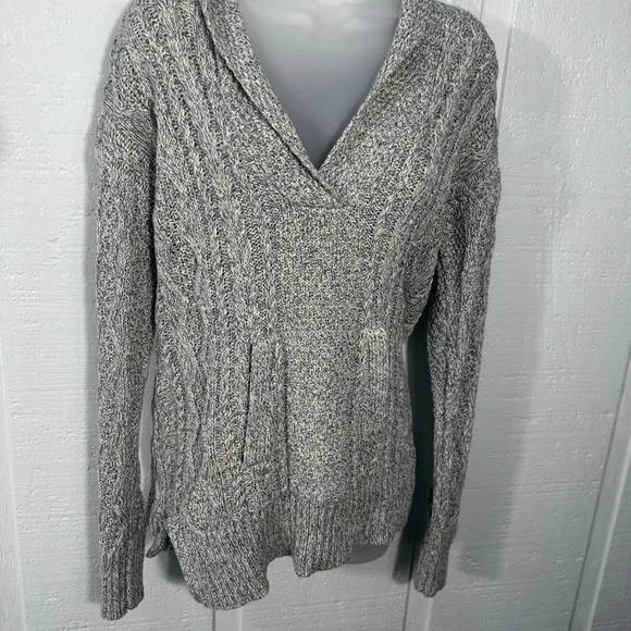 Lauren Ralph Lauren Cable Cotton Hooded Poncho Sweater Size Small NWT