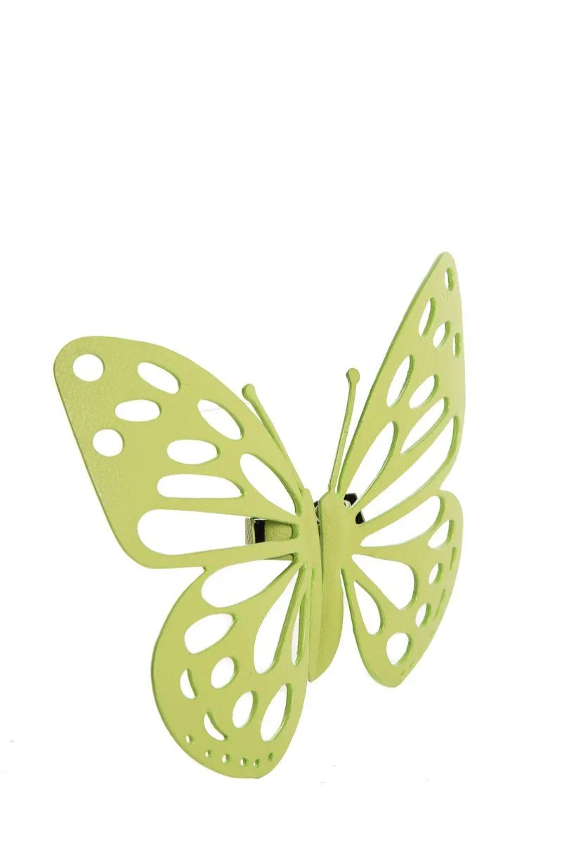 Le Marais 101 Green Butterfly Leather Handbag Embellishment