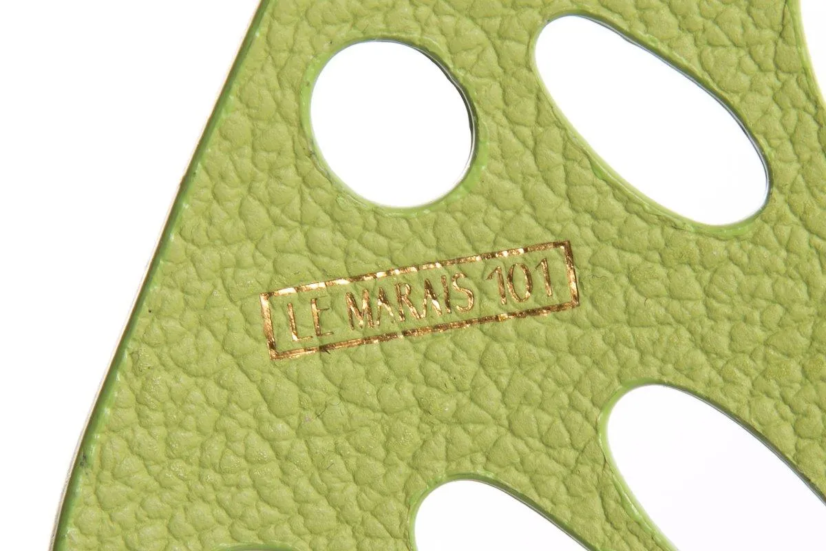 Le Marais 101 Green Butterfly Leather Handbag Embellishment
