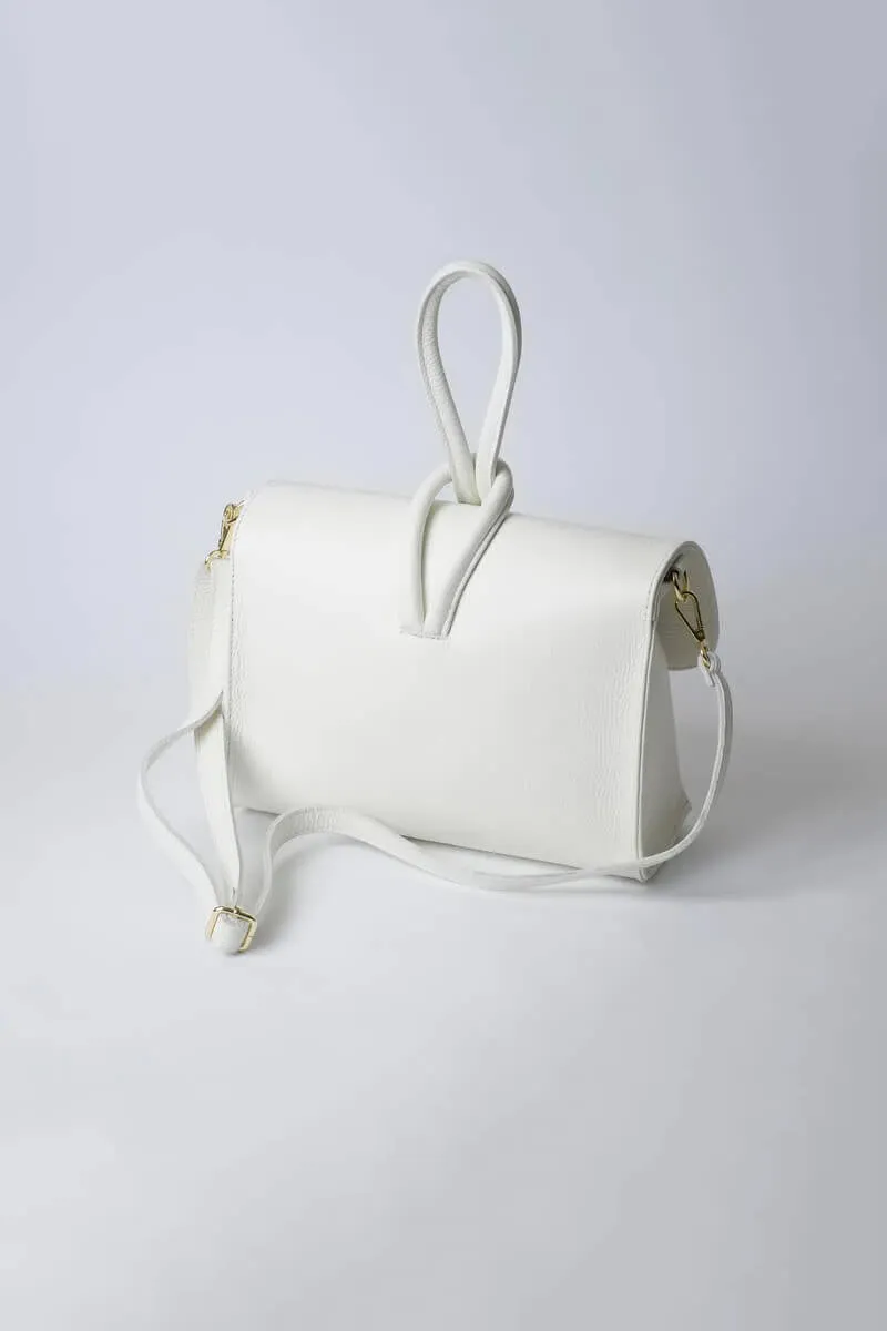 Leather Perugia Bag in White