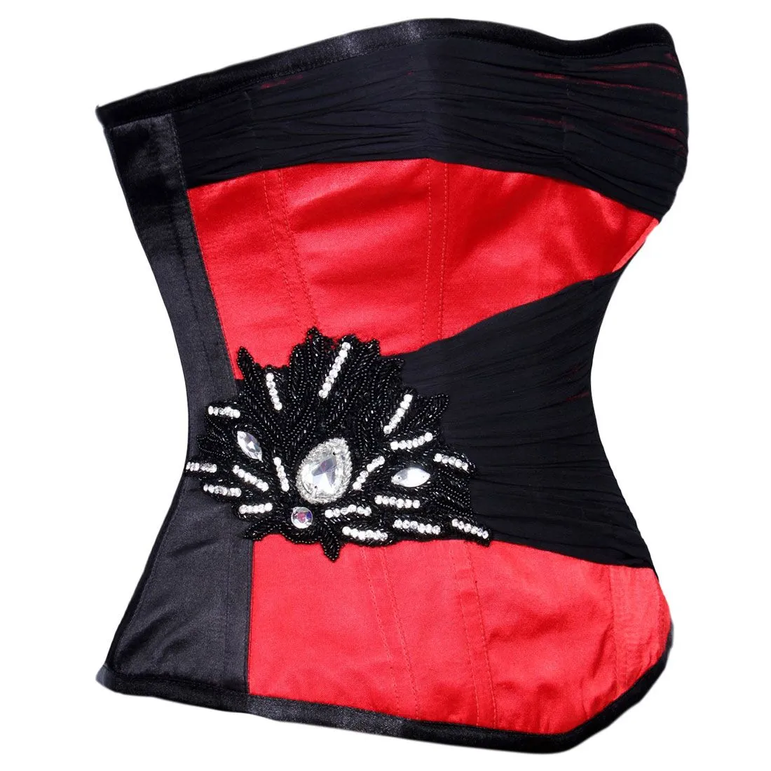 Ledley Red Satin Overbust Corset