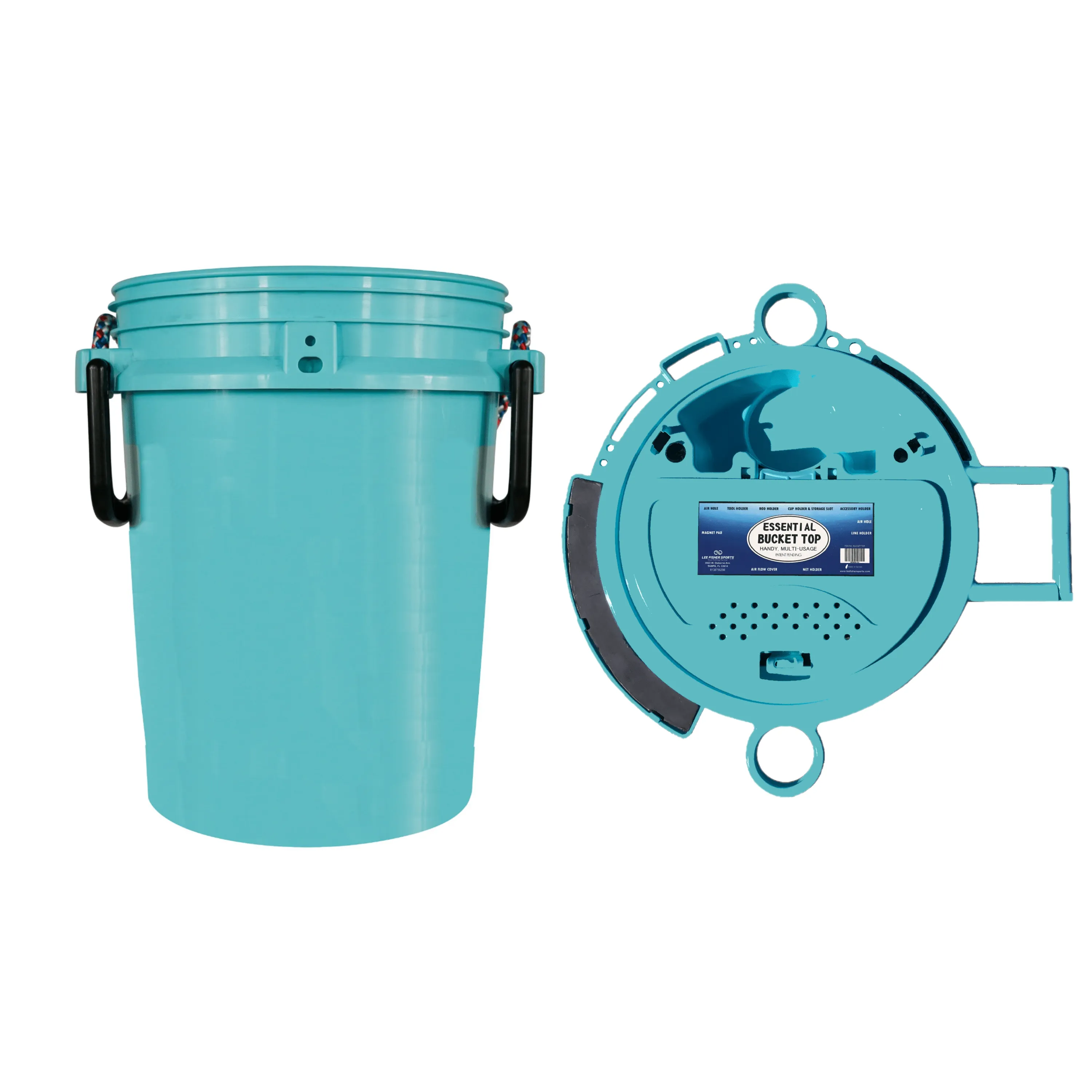 Lee Fisher Sports - 5 Gallon iSmart Bucket (Rope Handle) with Essential Top