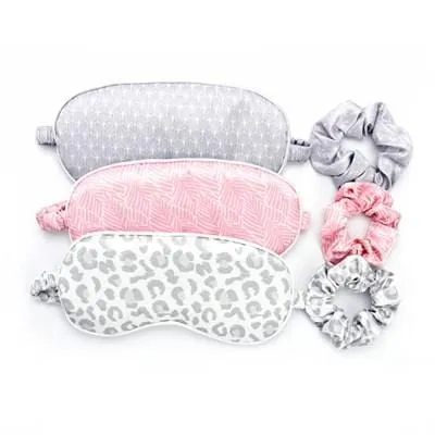 Lemon Lavender Five More Minutes Silky Satin Eye Mask & Scrunchie Set