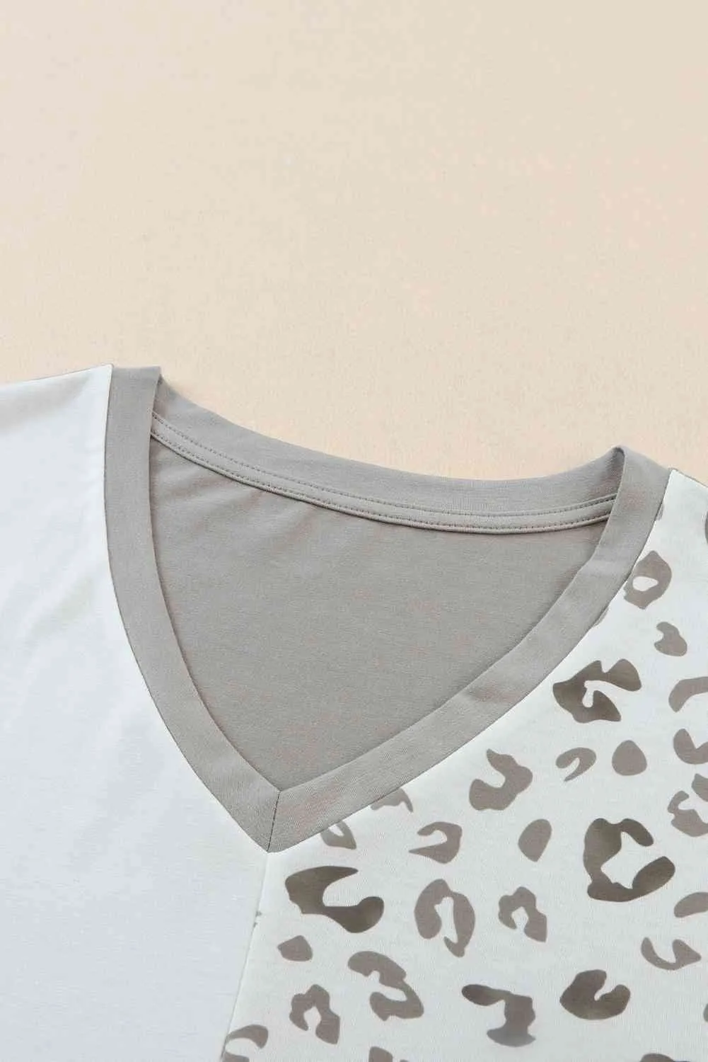 Leopard V-Neck T-Shirt