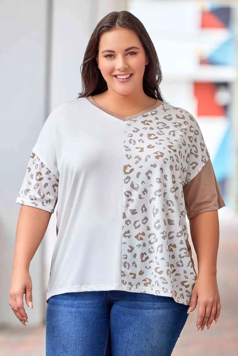 Leopard V-Neck T-Shirt