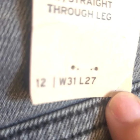 Levi's Women's Premium Ribcage Straight Ankle Gray Jeans Size 12 NWTG