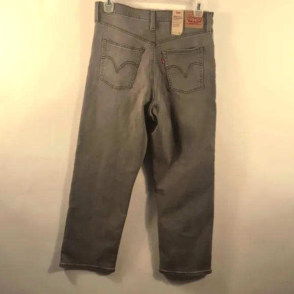 Levi's Women's Premium Ribcage Straight Ankle Gray Jeans Size 12 NWTG