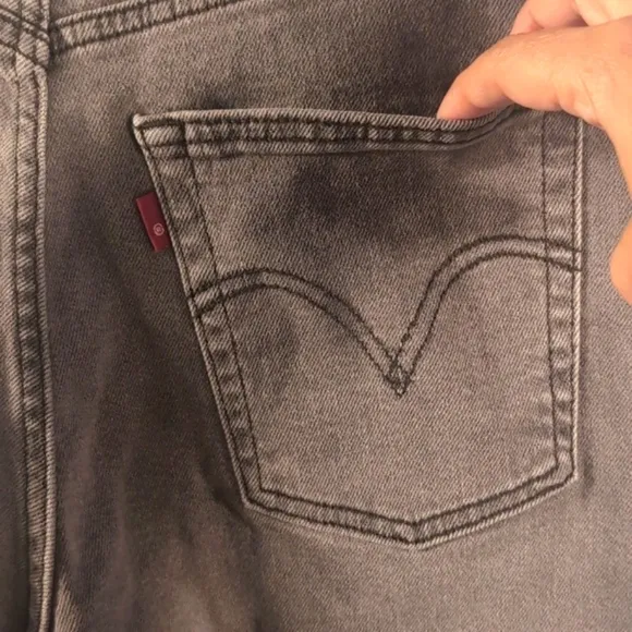Levi's Women's Premium Ribcage Straight Ankle Gray Jeans Size 12 NWTG