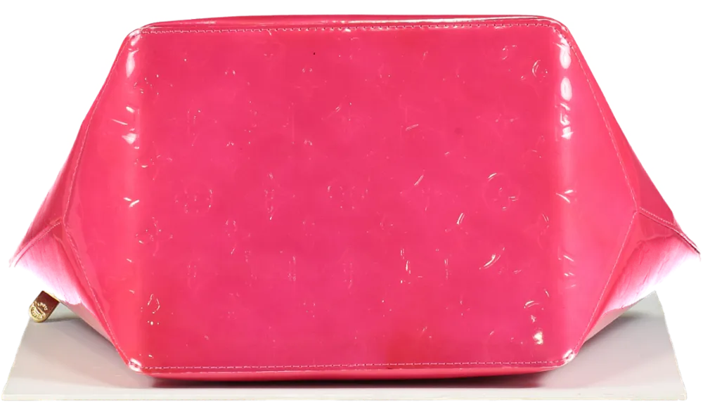 Louis Vuitton Bellvue Handbag In Red Patent Embossed monogram leather