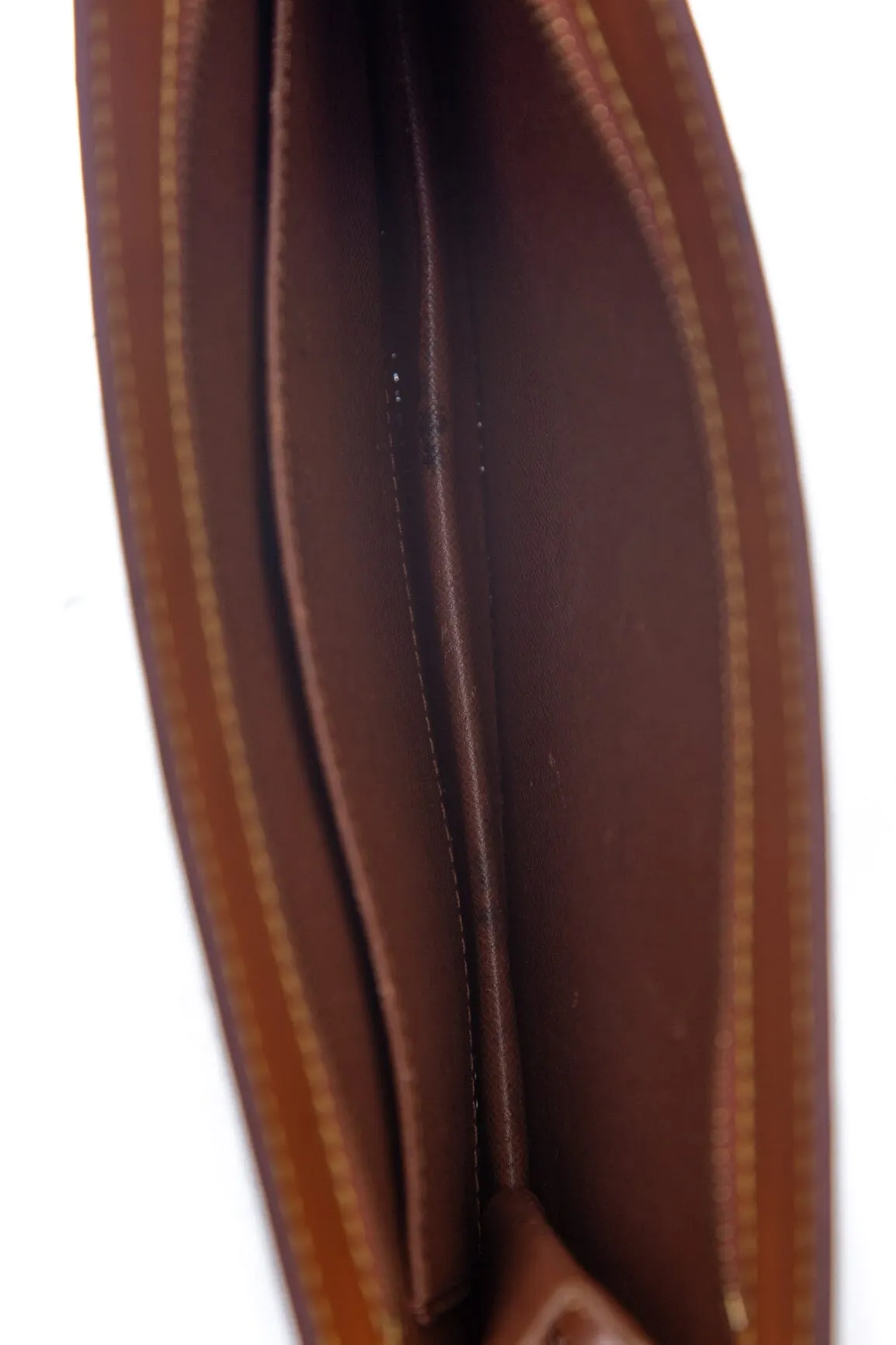 Louis Vuitton Brown Gold Dragonne Clipano Epi Clutch