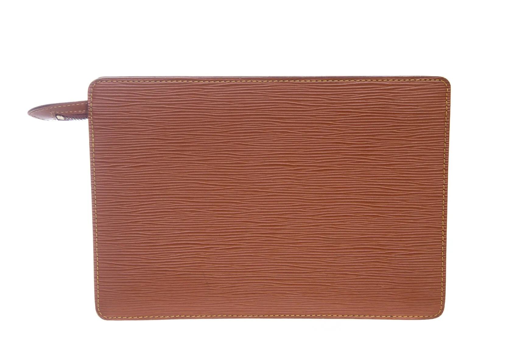 Louis Vuitton Brown Gold Dragonne Clipano Epi Clutch