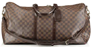 Louis Vuitton Brown Keepall Bandoulière 55 Weekend Bag