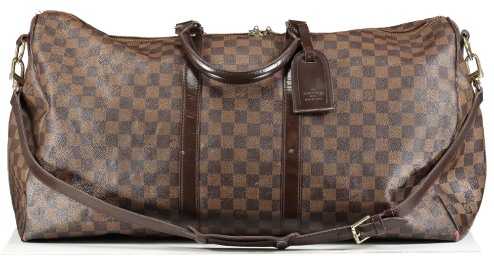 Louis Vuitton Brown Keepall Bandoulière 55 Weekend Bag