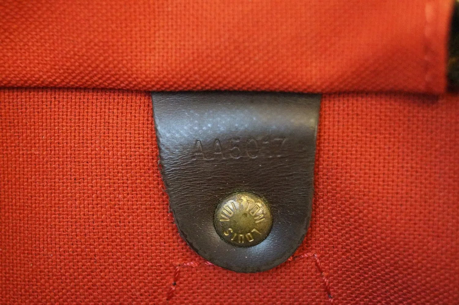LOUIS VUITTON Damier Ebene Speedy 30 Handbag
