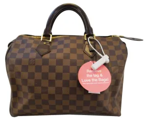 LOUIS VUITTON Damier Ebene Speedy 30 Handbag