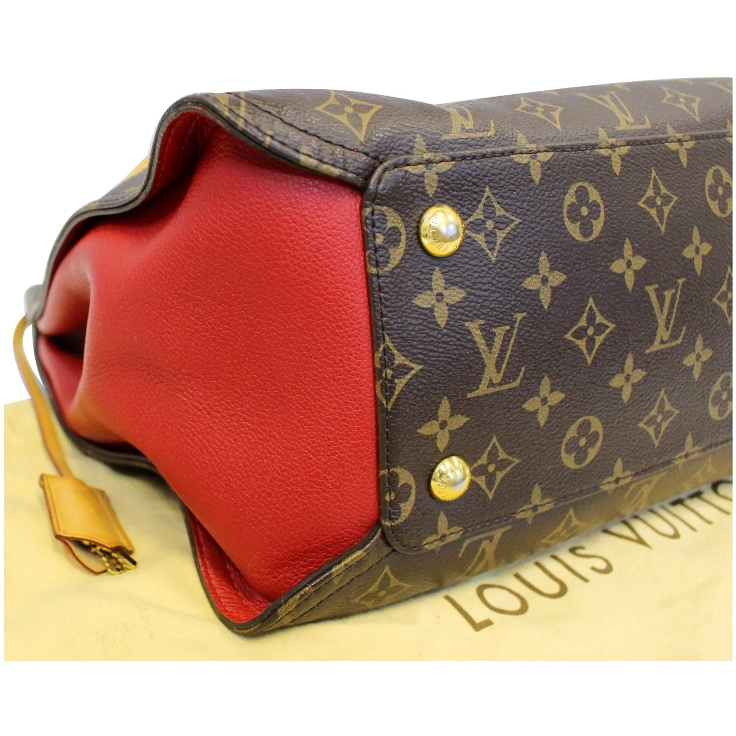 LOUIS VUITTON Gaia Monogram Canvas Shoulder Bag Brown