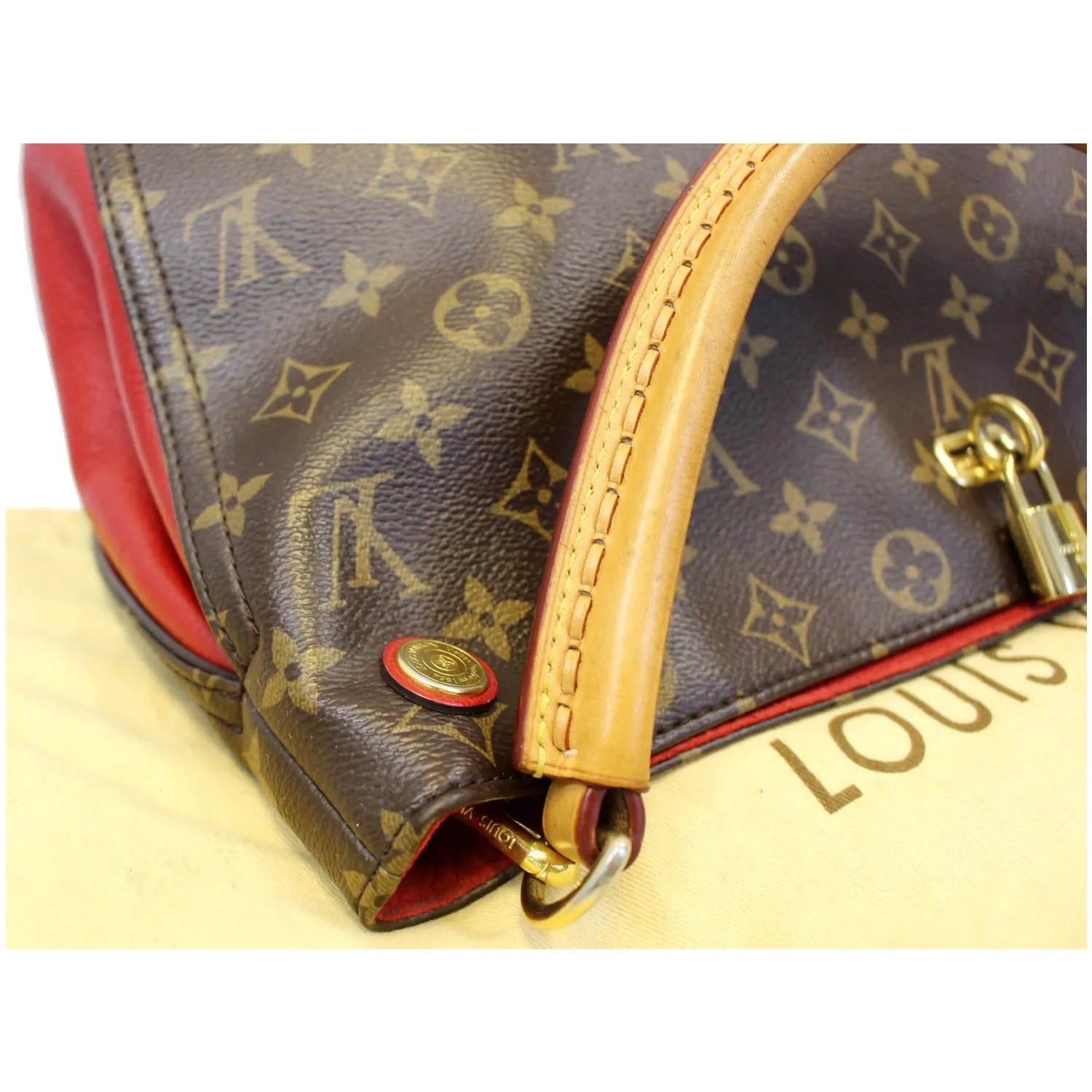 LOUIS VUITTON Gaia Monogram Canvas Shoulder Bag Brown