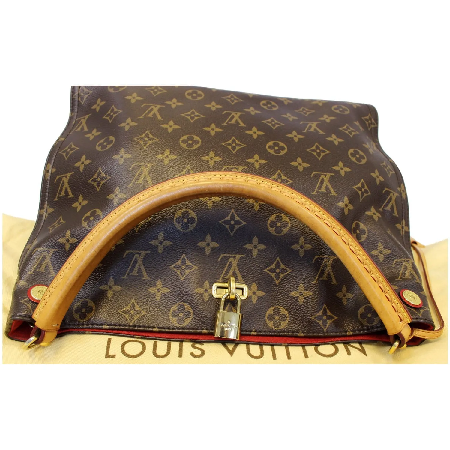 LOUIS VUITTON Gaia Monogram Canvas Shoulder Bag Brown