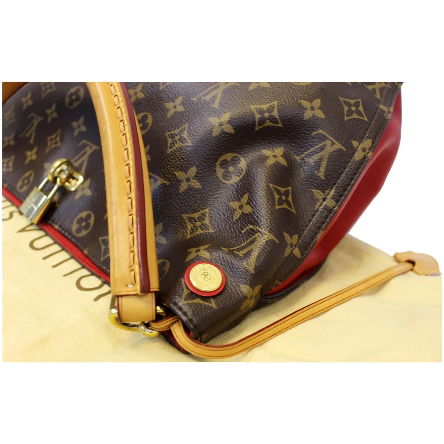 LOUIS VUITTON Gaia Monogram Canvas Shoulder Bag Brown