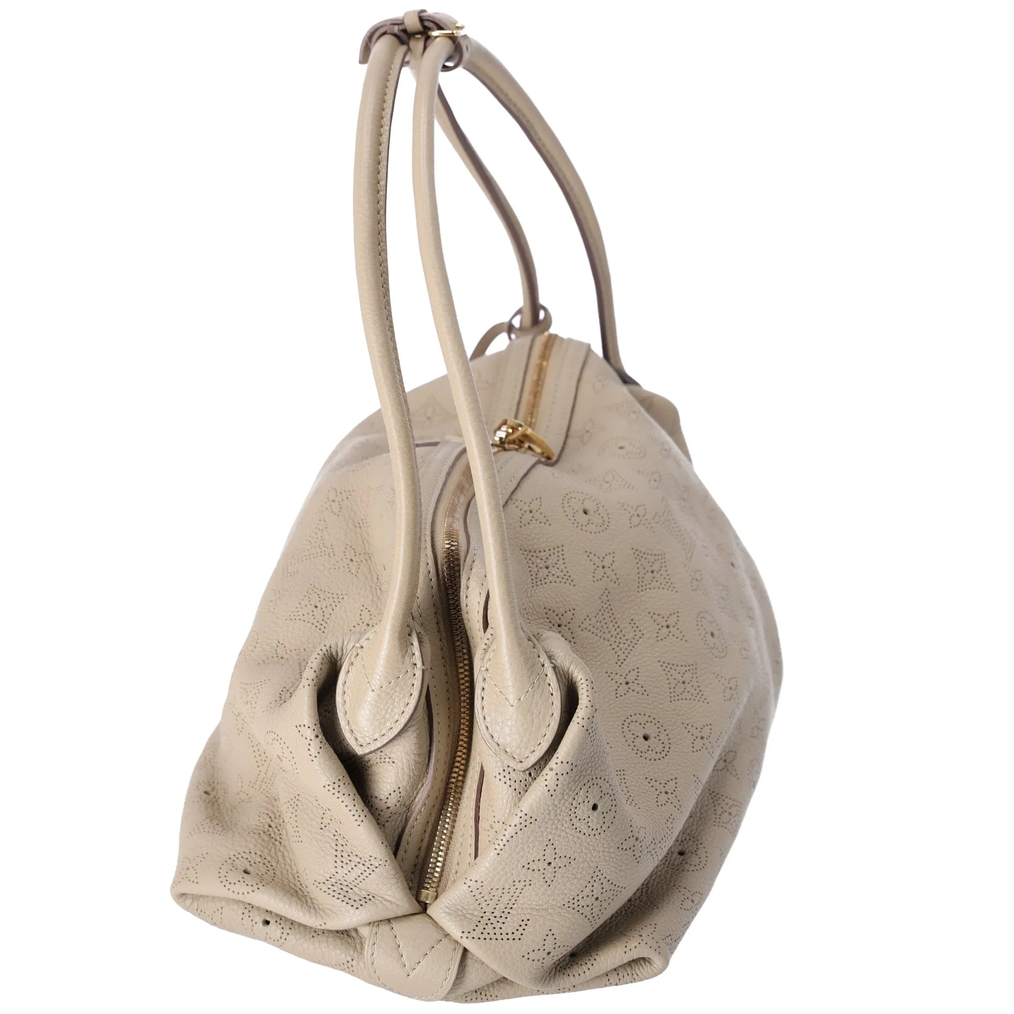 Louis Vuitton Galatea MM Mahina Handbag M93825 Sable Leather