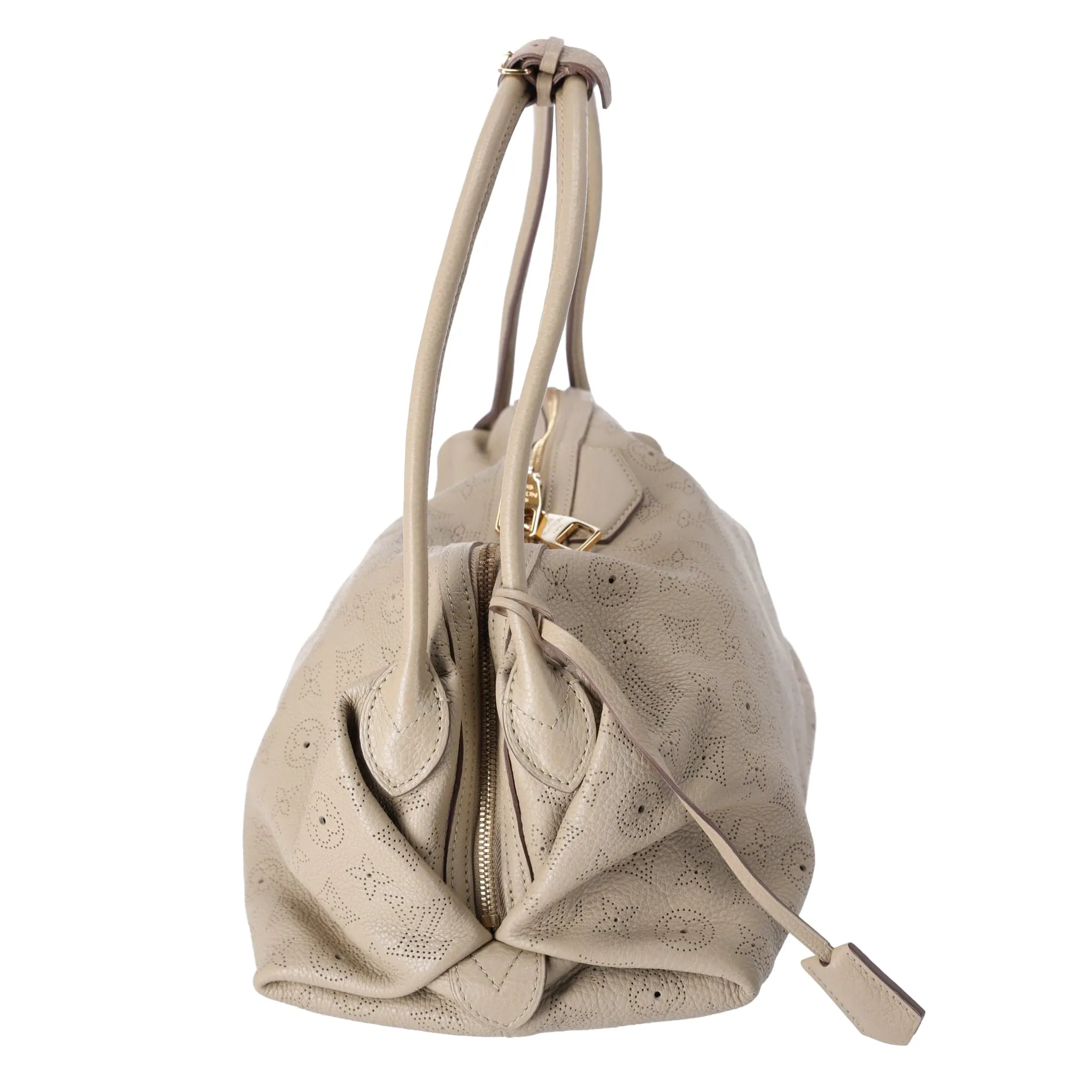 Louis Vuitton Galatea MM Mahina Handbag M93825 Sable Leather