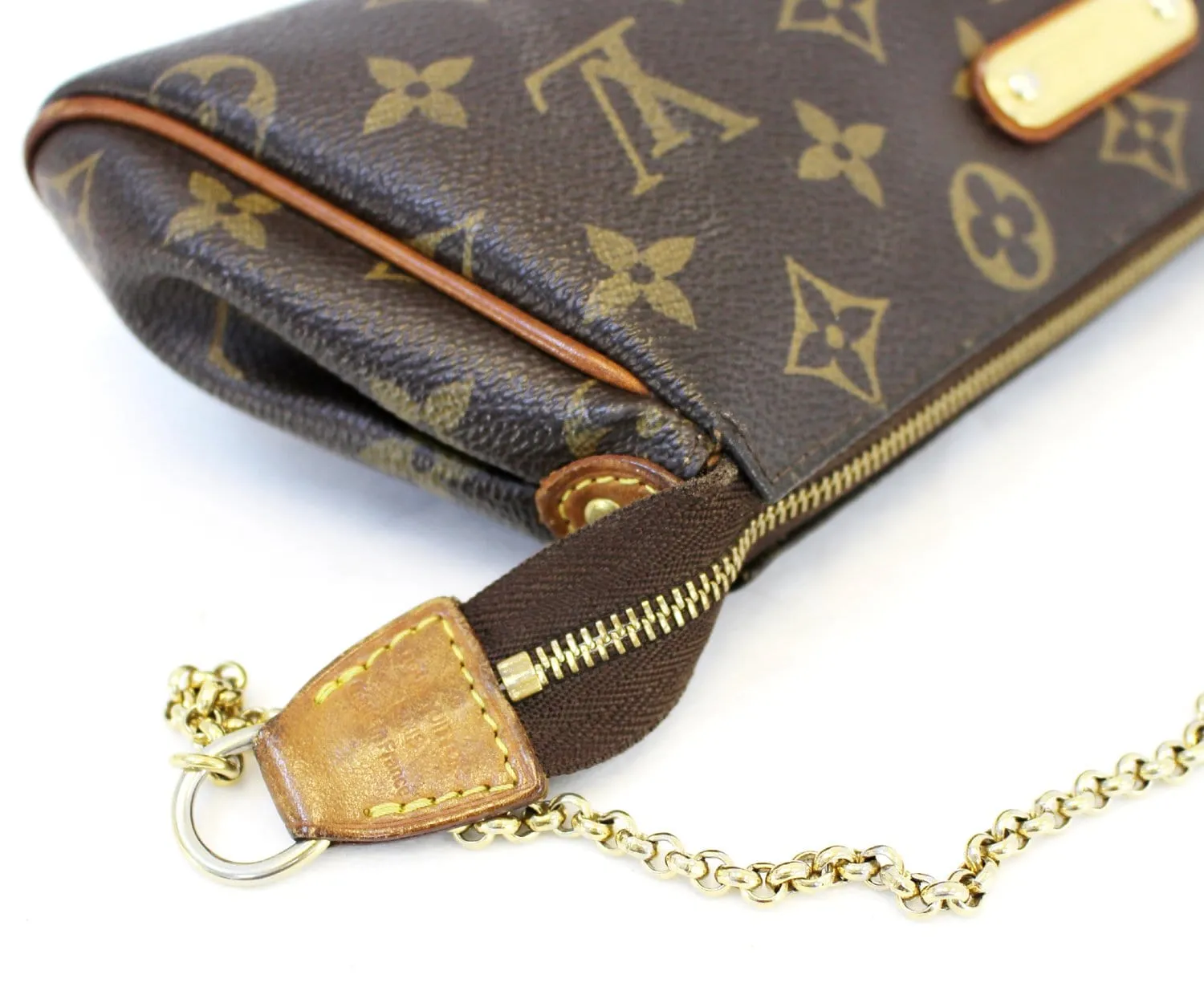 LOUIS VUITTON Monogram Pochette Eva Clutch Shoulder Bag