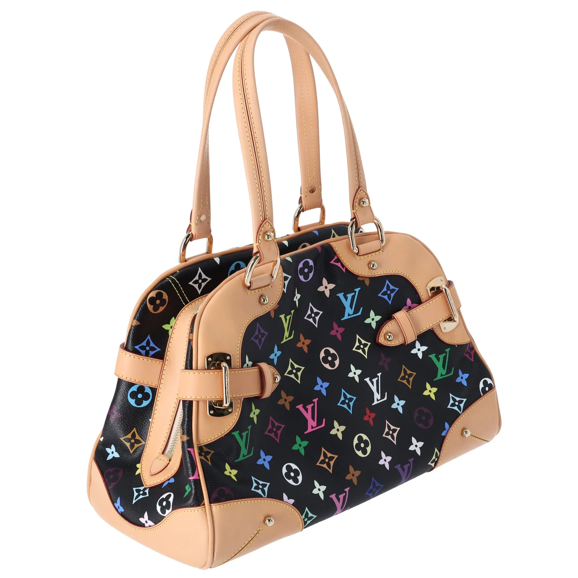 Louis Vuitton x Takashi Murakami Claudia Monogram Multicolor Handbag M40194 Noir