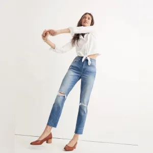 Madewell | The High-Rise Slim Crop Boy Jean Raw Hem 37 NWT