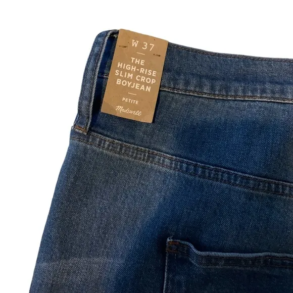 Madewell | The High-Rise Slim Crop Boy Jean Raw Hem 37 NWT