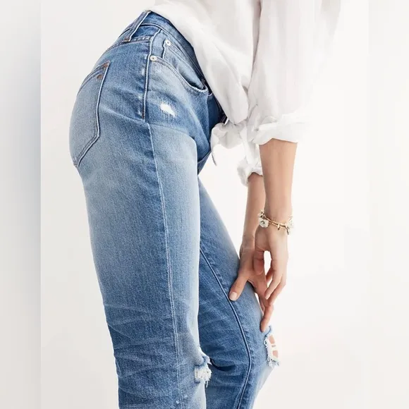 Madewell | The High-Rise Slim Crop Boy Jean Raw Hem 37 NWT