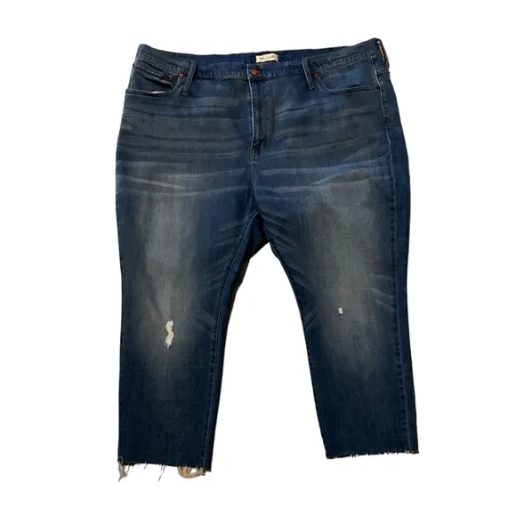 Madewell | The High-Rise Slim Crop Boy Jean Raw Hem 37 NWT