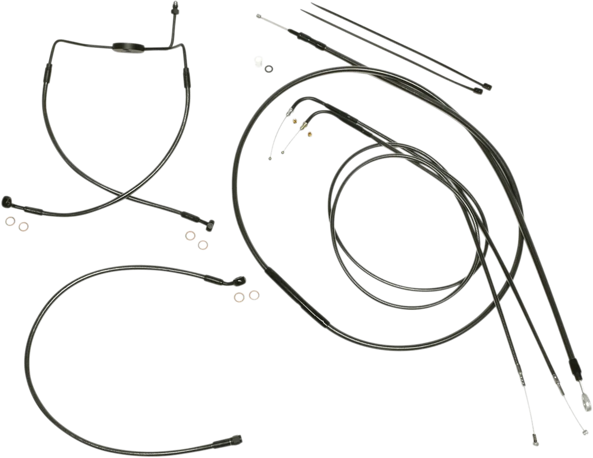 Magnum 487284 Black Pearl Handlebar Installation Kit for 10in. Ape