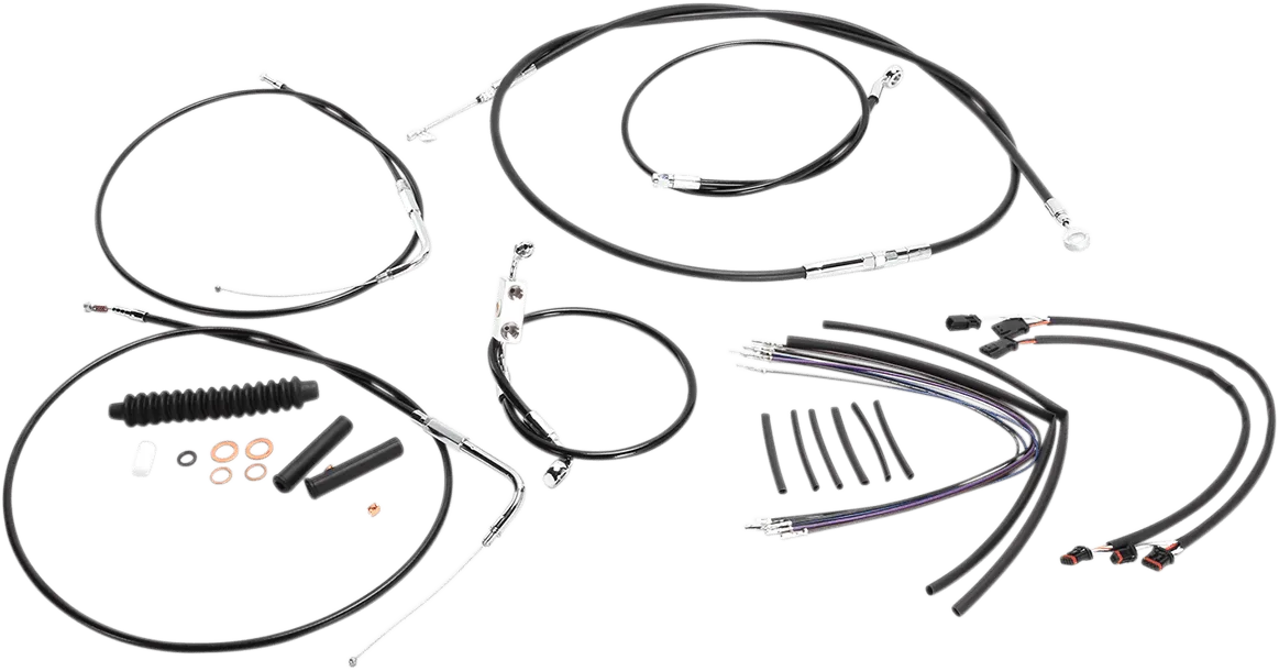Magnum 489142 Black Vinyl XR Handlebar Installation Kit for 15-17in. Ape