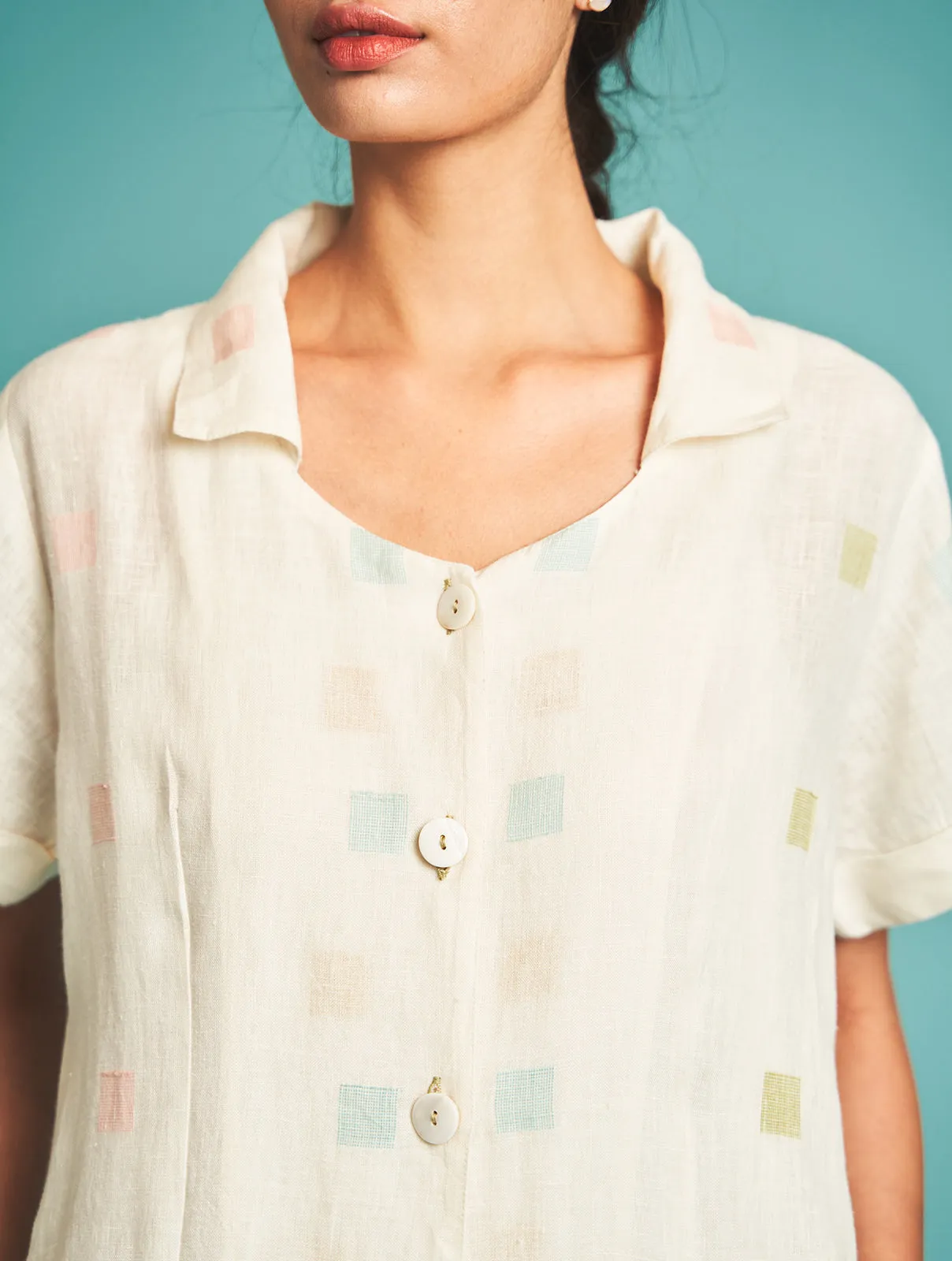 Manan   I   Kita Jamdani Linen Dress  Jamdani Collections