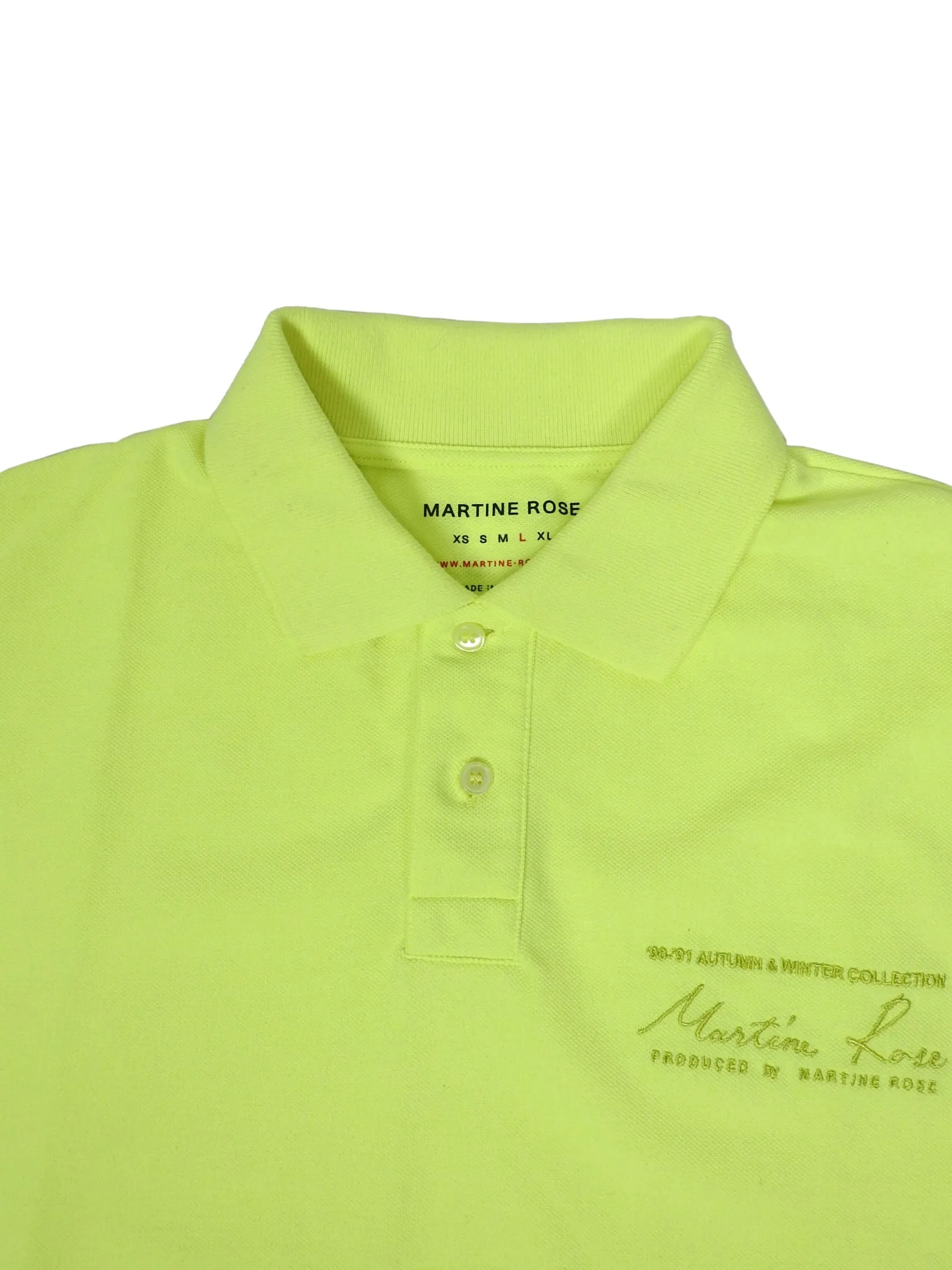 Martine Rose AW'19 Neon Polo Size Large